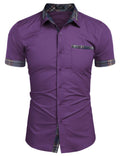 Coofandy Casual Plaid Collar Linen Style Shirt (US Only) Shirts coofandy