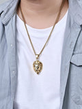 Lion Head Pendant Necklace Accessories coofandystore