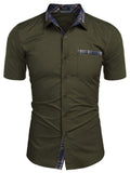 Coofandy Casual Plaid Collar Linen Style Shirt (US Only) Shirts coofandy