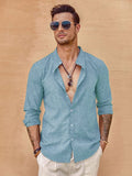 Coofandy Long Sleeve Button Down Shirt Shirts coofandy Light Blue M