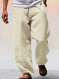 Soft Cotton Linen Wide Leg Pants Pants coofandystore Light Khaki XS