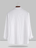 Stand Collar Cotton Linen Style Long Sleeve Shirt Shirts coofandystore
