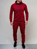 Coofandy solid color outdoor sports sets Sports Set coofandy Red M