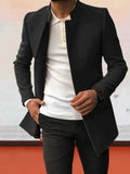 Coofandy Trendy Solid Tweed Blazer coofandystore Black S