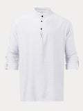 Linen Henry Long-sleeved Beach Shirt Shirts coofandystore