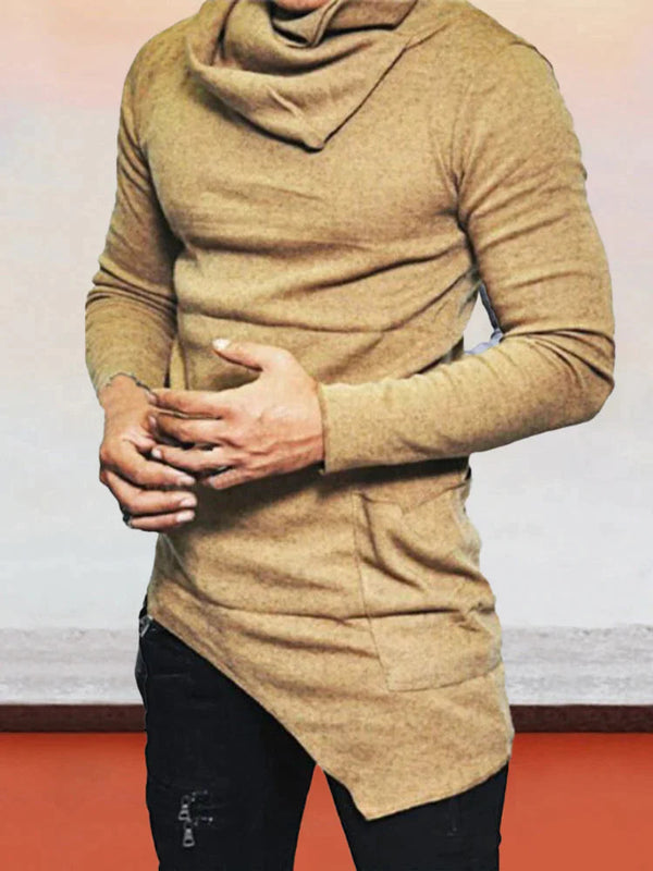 Coofandy Solid Stacked Collar Hoodie Hoodies coofandystore Camel M