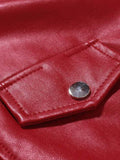 Lapel Zipper Leather Jacket Jackets coofandystore