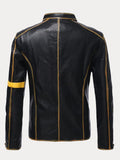 Stand Collar Punk Leather Jacket Jackets coofandystore