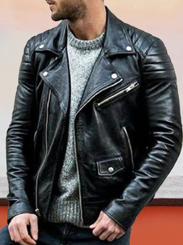 Punk Motorcycle Leather Jacket