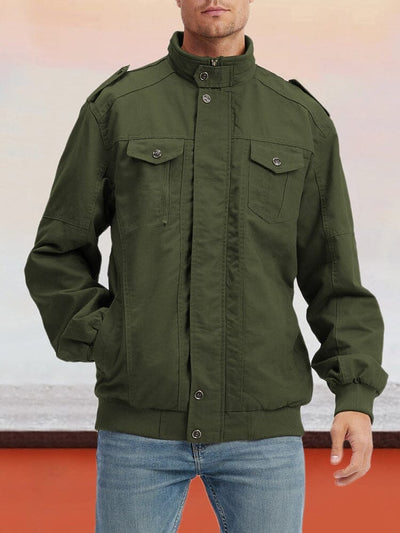 Padded Casual Jacket Coat coofandystore Army Green S 