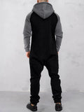 Coofandy Splicing Fleece Sports Jumpsuit Sports Set coofandystore