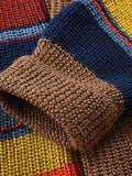 Multicolor Lapel Neck Sweater Coat Sweaters coofandystore