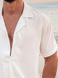 Casual Cotton and Linen Button Shirt Shirts coofandystore