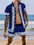 Vintage Graphic Beach Set Sets coofandystore Deep Blue S