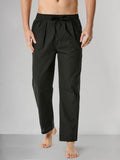 Casual Cotton Linen Pants Pants coofandystore Black S