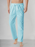 Casual Cotton Linen Pants Pants coofandystore Light Blue S
