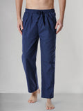 Casual Cotton Linen Pants Pants coofandystore Navy Blue S
