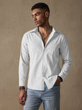 Cotton Linen Long Sleeve Casual Shirt Shirts coofandystore White S