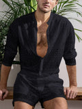 Hollow Out Lace Shirt Sets Sets coofandystore