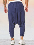 Cotton Linen Solid Color Harem Pants Pants coofandystore