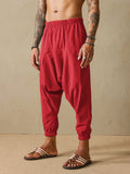 Casual Linen Style Loose Pants Pants coofandystore Red M
