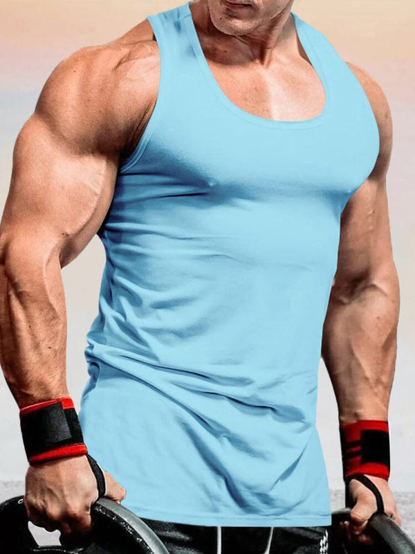 Casual Gym Sports Tank Top Tank Tops coofandystore Light Blue M