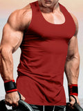 Casual Gym Sports Tank Top Tank Tops coofandystore Wine Red M
