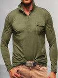 Lightweight Solid Polo Shirt Polos coofandystore Army Green S
