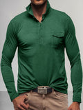 Lightweight Solid Polo Shirt Polos coofandystore Dark Green S