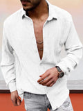 Classic Fit Textured Shirt Shirts coofandystore White M