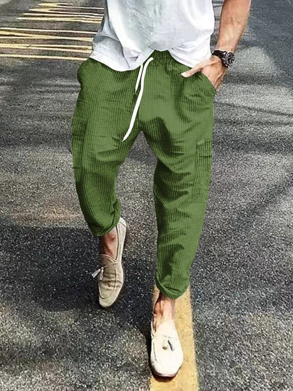 Casual Corduroy Relax Pants Pants coofandystore Army Green M