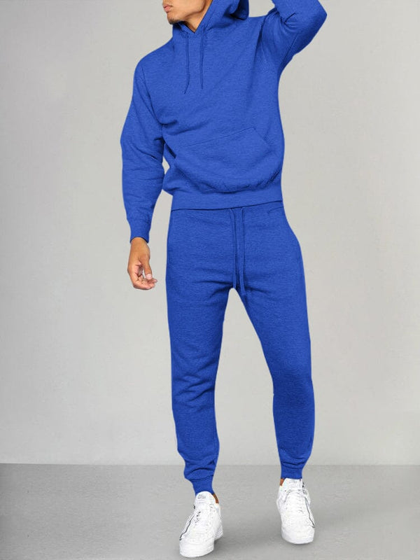 Casual Athleisure Hoodie Set Sports Set coofandy Blue S