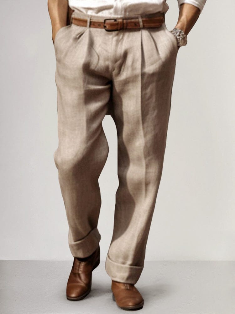 Premium Cotton Linen Relax Pants Pants coofandy 