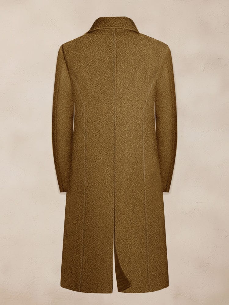 Classic Lapel Long Tweed Coat Coat coofandy 