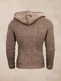 Stylish Splicing Knit Pullover Hoodie Sweater coofandy