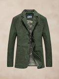 Performance 100% Cotton Suit Jacket Jackets coofandy Army Green M