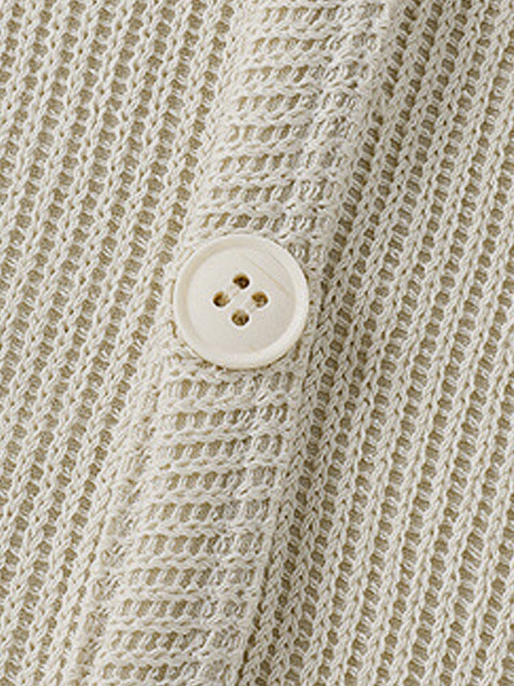 Casual Simple Knit Cardigan Cardigans coofandy 