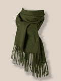 Comfy Tassel Faux Pashmina Scarf Scarf coofandy Army Green F