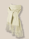 Comfy Tassel Faux Pashmina Scarf Scarf coofandy Cream F