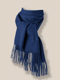 Comfy Tassel Faux Pashmina Scarf Scarf coofandy Navy Blue F