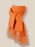 Comfy Tassel Faux Pashmina Scarf Scarf coofandy Orange F
