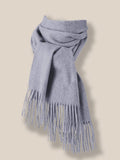 Comfy Tassel Faux Pashmina Scarf Scarf coofandy Blue Grey F