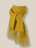 Comfy Tassel Faux Pashmina Scarf Scarf coofandy Turmeric F
