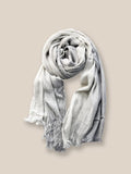 Soft 100% Cotton Tassel Scarf Scarf coofandy Light Grey F