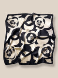 Sky-Friendly Printed Square Silk Scarf Scarf coofandy PAT18 F