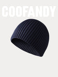 Classic Solid Knit Beanie Accessories coofandystore Navy Blue