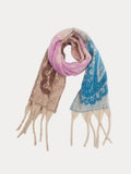 Soft Warm Tassel Shawl Scarf Scarf coofandy Purple F