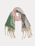 Soft Warm Tassel Shawl Scarf Scarf coofandy Pink F