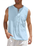 Coofandy Linen Tank Top (US Only) Tank Tops coofandy Sky Blue S
