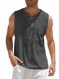 Coofandy Linen Tank Top (US Only) Tank Tops coofandy Charcoal S